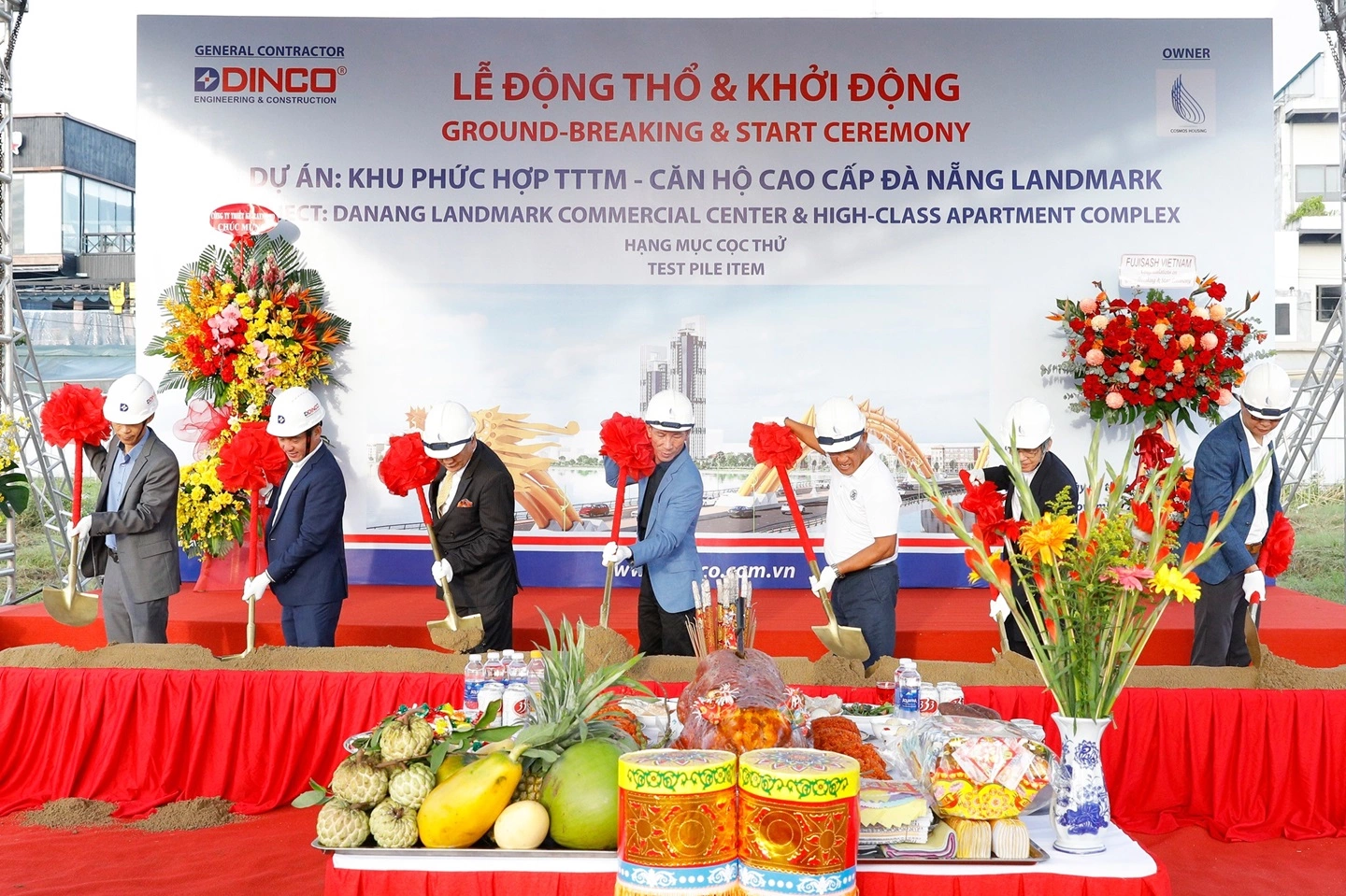 LỄ ĐỘNG THỔ & KHỞI ĐỘNG DỰ ÁN KHU PHỨC HỢP TTTM - CĂN HỘ CAO CẤP ĐÀ NẴNG LANDMARK - HẠNG MỤC CỌC THỬ
