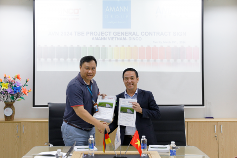 SIGNING CEREMONY OF DESIGN AND BUILD CONTRACT FOR PROJECT: AMANN VIET NAM SEWING THREADS MANUFACTURING FACTORY - PHASE 2