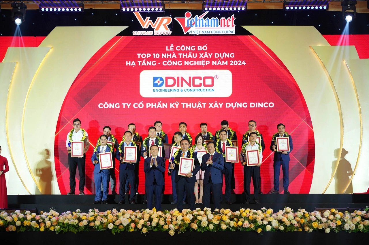 DINCO E&C XUẤT SẮC ĐẠT DANH HIỆU TOP 10 NHÀ THẦU XÂY DỰNG CÔNG NGHIỆP VIỆT NAM