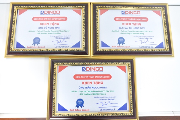 DINCO E&C GIVING AWARDS IN “EXCEL CHAMPIONS 2019” COMPETITION
