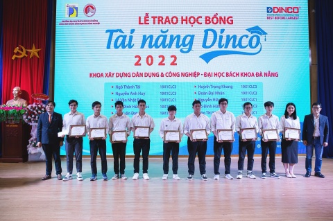 DINCO E&C TRAO HỌC BỔNG “TÀI NĂNG DINCO 2022” VỚI TỔNG GIÁ TRỊ 100 TRIỆU ĐỒNG